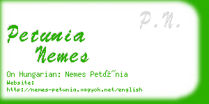 petunia nemes business card